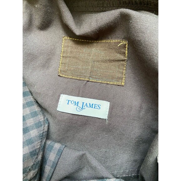 Tom James Mens Stretch Cotton Twill Pants Size 32x34 Burgundy Custom Tailored - Picture 6 of 12